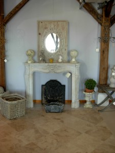 Italian Rustic Fireplace